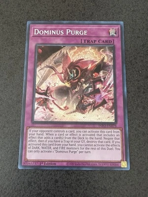 Yugioh Dominus Purge INFO-EN078 Secret Rare 1st Edition Light Play - Image 1 of 2