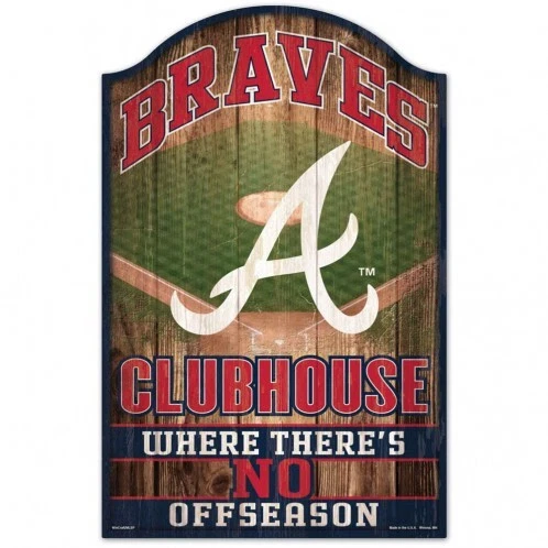 Atlanta Braves Sign 11x17 Wood Fan Cave Design - Image 1 of 1