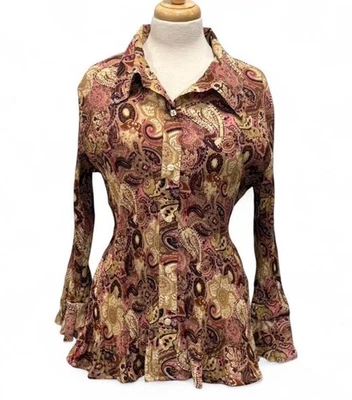 Top vintage años 90 Y2K cachemir transparente 1X manga acampanada caprichoso hada grunge Foto 1 de 4