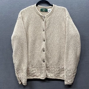 Vintage Orvis Button Down Fisherman Cozy Cabincore Pullover L Creme Baumwolle Viskose - Bild 1 von 16