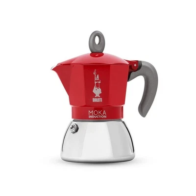 Bialetti Moka Premium Quality Anche Per Induzione 4 Tazze Caffettiera - Rossa - Imagen 1 de 4