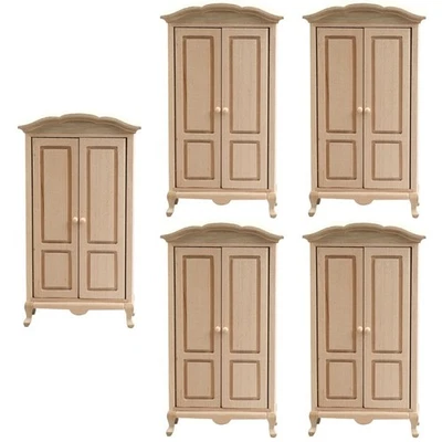  5 Pack Schrank Klein Puppenhaus Kleiderschrank Mini House Accessory - Bild 1 von 4