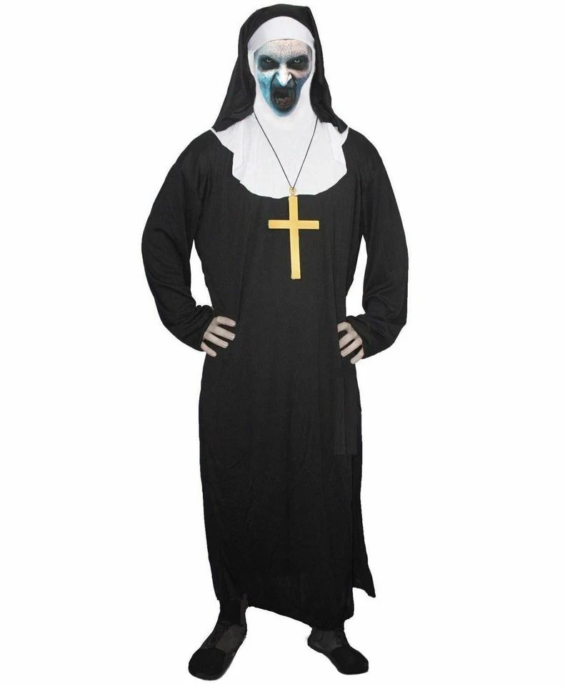 THE DRAGONS DEN Adults Valak The Demon Nun Conjuring Halloween Fancy Dress Costume