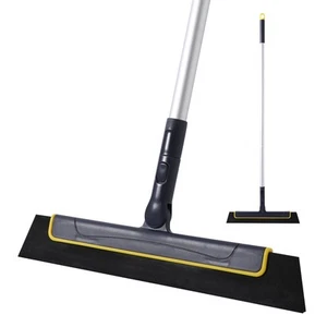 Floor Squeegee Broom EVA Foam Blade Aluminum Pole for Shower Bathroom Kitchen... - Picture 1 of 7