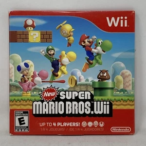 New Super Mario Bros Wii Nintendo Wii Karton Hülle Sealed - Bild 1 von 6