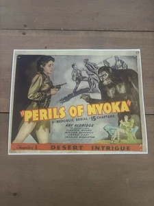 Tarjeta de vestíbulo de película Perils of Nyoka reproducción 11 X 14 - Imagen 1 de 1