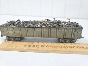 Marx B&O 254000 O Gauge Tin Gondola Baltimore With Custom Real Scrap Metal Load - Picture 1 of 12