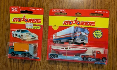 LOT Majorette Semi Boat Carrier 365 & Garbage Truck 247 Damaged Packages - Image 1 of 4