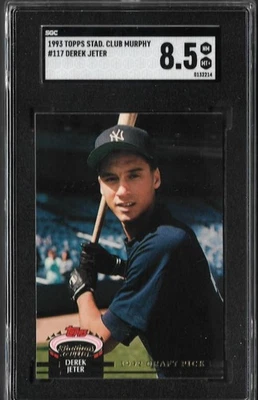 DEREK JETER 1993 TOPPS STADIUM CLUB MURPHY DRAFT PICKS RC #117 SGC 8.5 ROOKIE! - Image 1 of 2