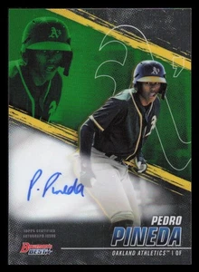 2021 Bowman's Best Pedro Pineda handsignierte signierte Baseballkarte #B21-PP A's - Bild 1 von 2