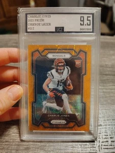 2023 Panini Prizm - Rookies Charlie Jones #317 Lazer Prizm (RC) UCZ Graded 9.5 - Picture 1 of 2