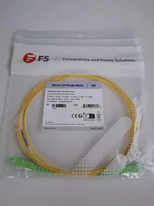 FS Fibre 9/125 Single Mode Fibre Patch Cable 2 Meters - Afbeelding 1 van 3