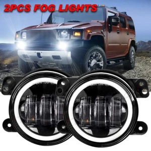 Par de parachoques para Hummer H2 2003-2009 4 pulgadas LED luces antiniebla lámpara de paso DRL - Imagen 1 de 13