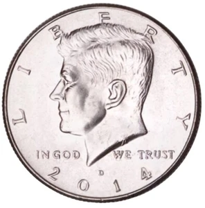 Medio dólar Kennedy 2014 P/D - BU de rollos como nuevos de EE. UU. con bolsillo abatible porta monedas - Imagen 1 de 9