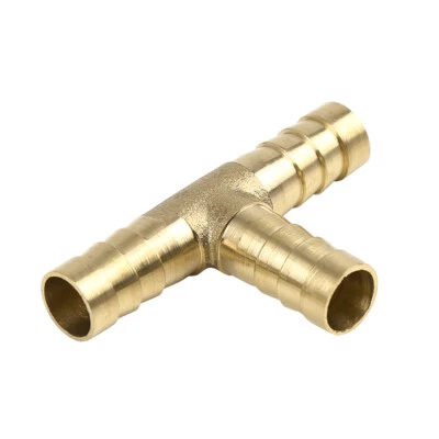 UXCELL 10mm Raccord Tuyau en laiton Adaptateur 3 voies Pour air eau Huile carburant