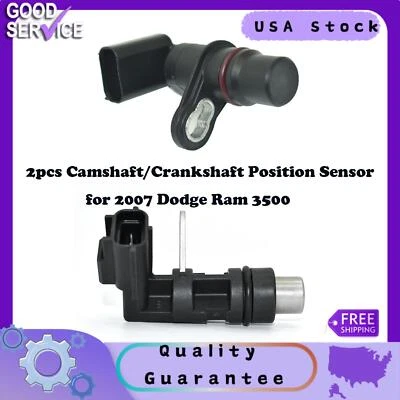 Un par de sensores de posición de leva/cigüeñal para Dodge Ram 3500 L6 2007 5,9 L 6,7 L OHV Foto 1 de 4