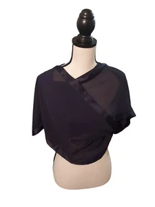 Vintage Liz Claiborne Nights Dark Blue Scarf Or Shawl - Picture 1 of 5