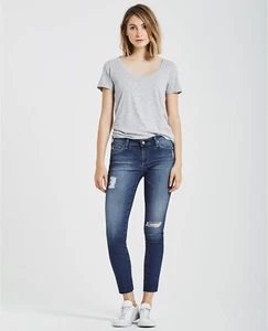 Legging AG Adriano Goldschmied tobillo súper ajustado 18 años destruido 27 $198 - Imagen 1 de 12