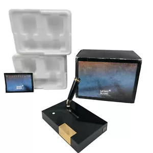 Vintage Montblanc Meisterstück Pen Stand – Luxury Black & Gold Holder - Picture 1 of 10