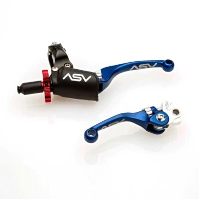 Paquete profesional de embrague todoterreno ASV azul F4 + palanca de freno para Suzuki DRZ400E 2000-2004 Foto 1 de 4
