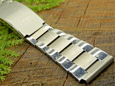 Correa de reloj Baldwin vintage usada cierre de despliegue acero inoxidable 20 mm Foto 1 de 4