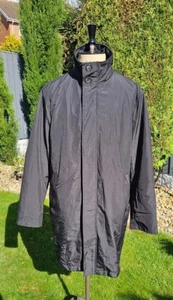 Austin Reed Trench Coat Men's 42R Large Black Padded Removable Lining Classic - Picture 1 of 14