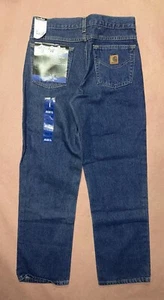 Vintage 1990’s Carhartt Blue Jeans, Relaxed Fit, Deadstock NWT, Size 30x30 - Picture 1 of 3
