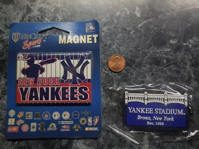 1 new york yankee magnet/ 1 key chain - Image 1 of 3