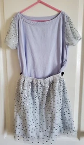 Look By Crewcuts Girl Top And Skirt Light Blue And Silver Sequin Set Size XL 12 - Picture 1 of 6