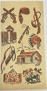 Vintage 1950s Iron On Transfer Davy Crockett only sheet - Picture 1 of 3