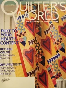 Quilter's World Magazine February 2011 Vol 33 No 1 Quilt Patterns Valentine - Picture 1 of 14