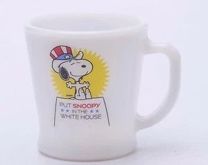 08w Snoopy PEANUTS Mug #5 Heritage Fire King Fireking Japan Brand New HTF - Picture 1 of 2