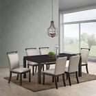 Kings Brand Furniture - Austin 7-Piece Dining Set, Table & 6 Chairs, Cappuccino