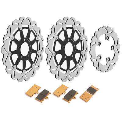 F+R Brake Rotor Disc Pads For Suzuki GSXR 750 00-03 GSXR 600 07-03 TL1000S 97-01 Foto 1 de 4