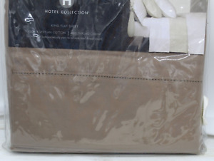 Hotel Collection Egyptian Cotton 600-Thread Count KING Flat Sheet Truffle $190