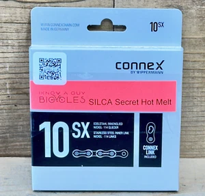 NEW! Connex by Wippermann 10sX 10-Speed Chain - Silca Super Secret WAXED - Picture 1 of 5