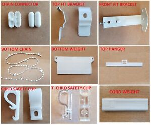 Vertical Blind Spare Parts 89mm & 127mm Fabric Weights, Chain, Brackets, Hangers