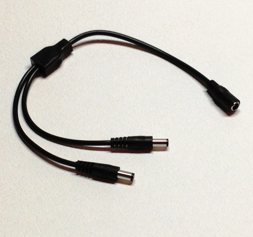 PROP AND SCENERY LIGHTS, LLC Splitter 2 - way power LED lighting 2.1 x 5.5 barrel connector cable 12V PSC2