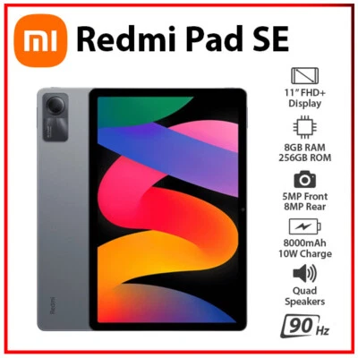 (Wi-Fi)Xiaomi Redmi Pad SE 8GB+256GBGB GREY Octa Core Android PC Tablet NEW - Image 1 of 4