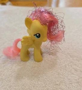 My Little Pony G4 Fluttershy 2010/2012 Tinsel Hair Mane Brushable 3" Figure Toy - Picture 1 of 6