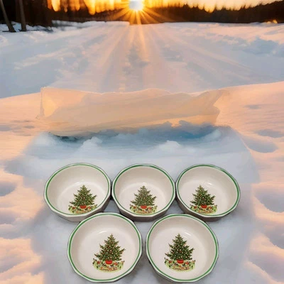 Pfaltzgraff Christmas Heritage Tree 5 1/2" Soup Cereal Dessert Bowls Set of 5 - Image 1 of 4
