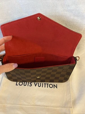 Cartera Louis Vuitton Damier Level Pochette Félicie ~ Excelente 2023 ~ Sin cadena Foto 1 de 4