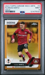 2023 Topps Chrome NSCC UEFA Florian Wirtz Gold /50 #3 PSA 9 - Bild 1 von 2