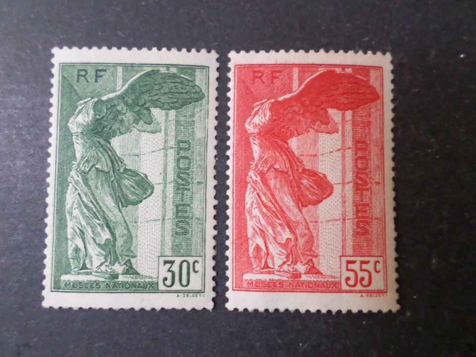 france timbre n° 354 et 355 "Victoire de Samothrace" neuf gomme sans charnière - Photo 1/1