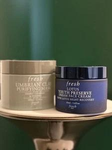 2 PCS! Fresh Beauty Youth Preserve Night Recovery And Umbria Clay Mask - Picture 1 of 6