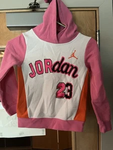 NIKE AIR JORDAN HOODED PULLOVER SWEATSHIRT - GIRLS SIZE 6X (6-7) - Picture 1 of 2