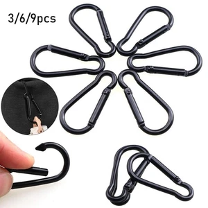 Climbing Camping Hiking D Carabiner Keychain Snap Clip Water Bottle Hooks - Picture 1 of 15