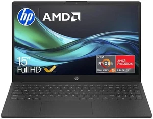 HP 15,6" Laptop 8GB RAM 512GB AMD Ryzen™ 7 Windows 11 Home - Schwarz 15,6 Zoll  - Bild 1 von 2