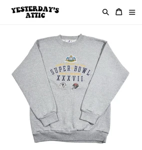 Vintage Tampa Bay Buccaneers Oakland Raiders Super Bowl Sweatshirt Größe Medium - Bild 1 von 3