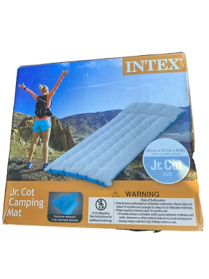 Intex Air Mattress  Camping Inflatable Mat Sleeping Cushion Pad Outdoor Bed - Image 1 of 4
